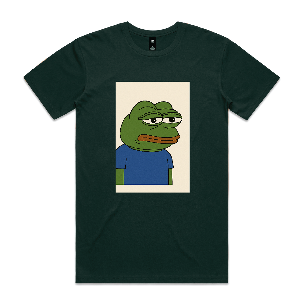 “Unimpressed Frog” Tee Beige Background – For When You’ve Had Enough
