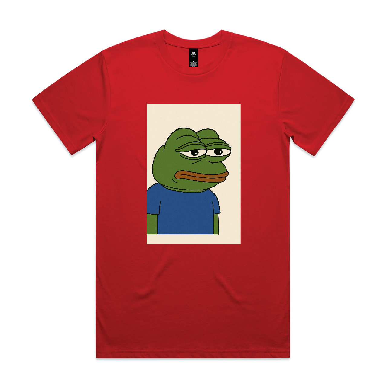 “Unimpressed Frog” Tee Beige Background – For When You’ve Had Enough