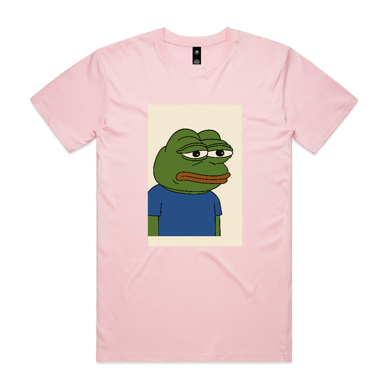 “Unimpressed Frog” Tee Beige Background – For When You’ve Had Enough
