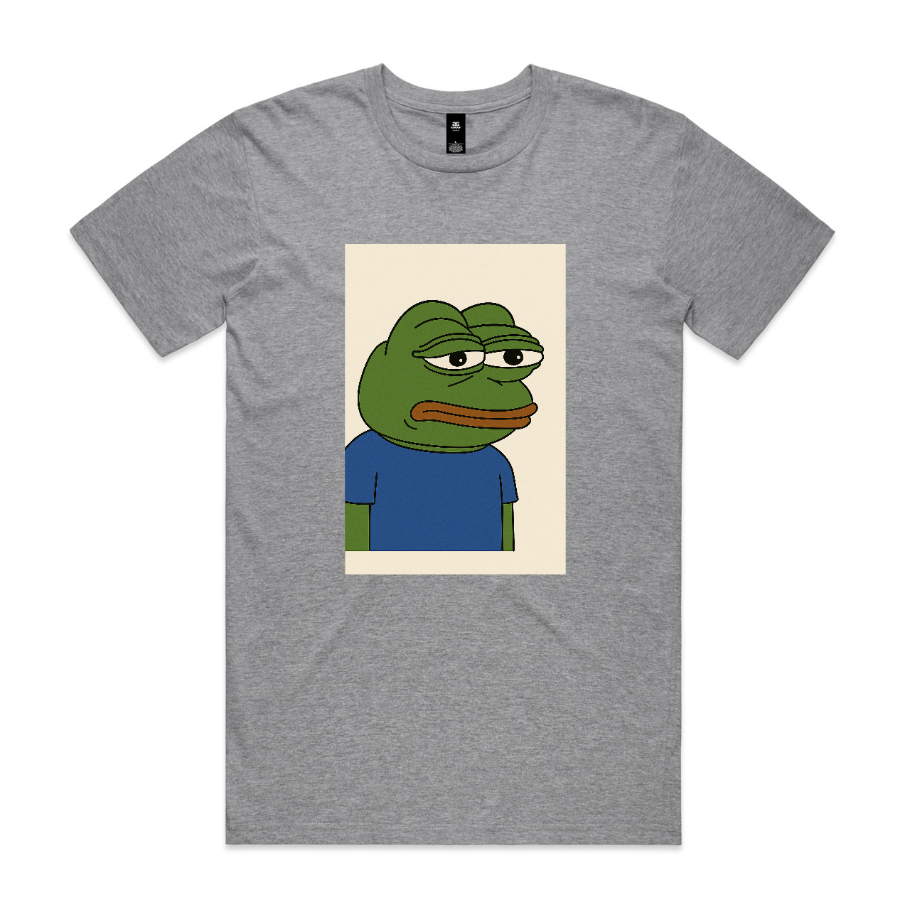 “Unimpressed Frog” Tee Beige Background – For When You’ve Had Enough
