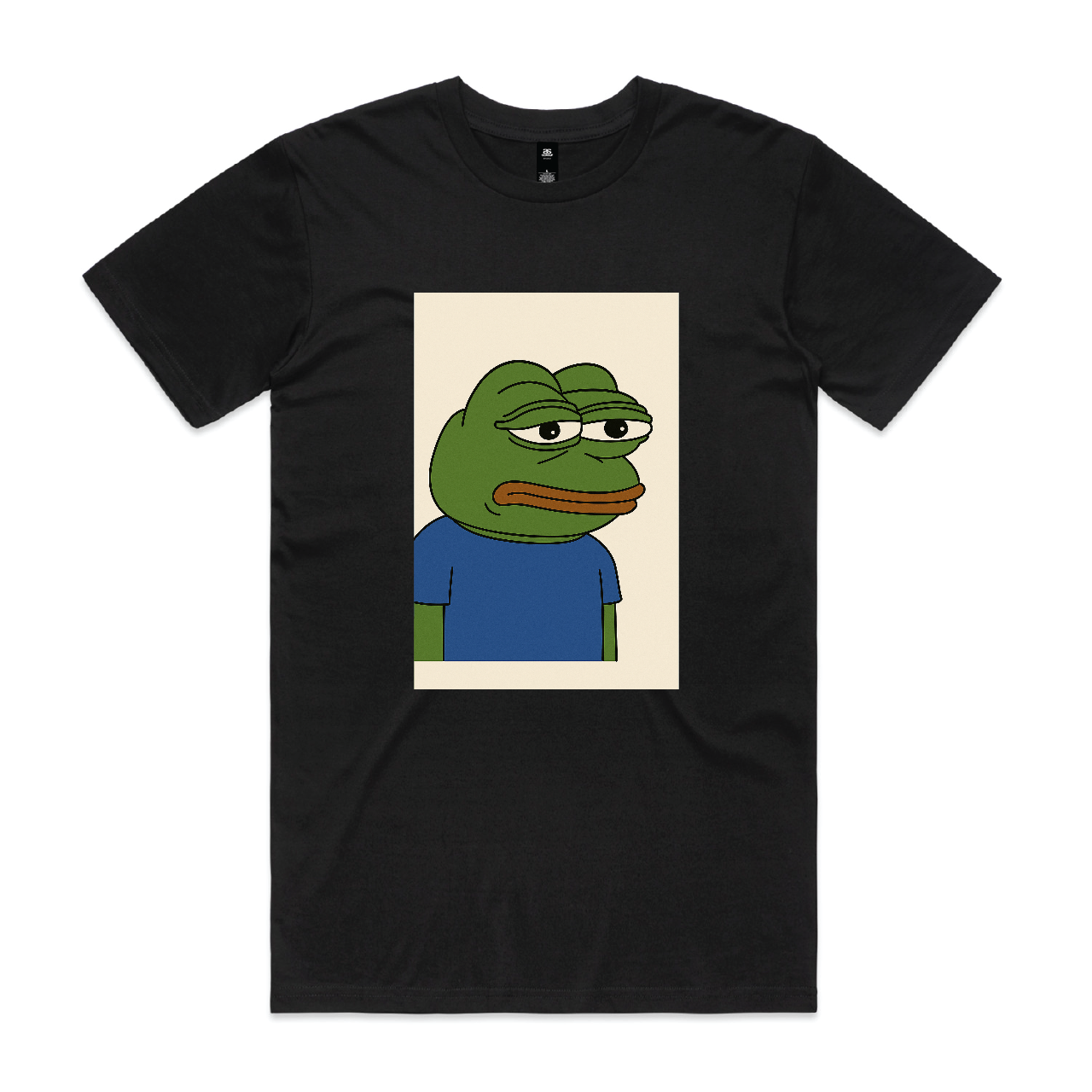 “Unimpressed Frog” Tee Beige Background – For When You’ve Had Enough